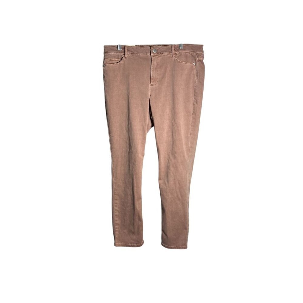 J. Jill Womens Slim Ankle Jeans Size 14 Dusty Pink Color Cotton Blend Classic NW